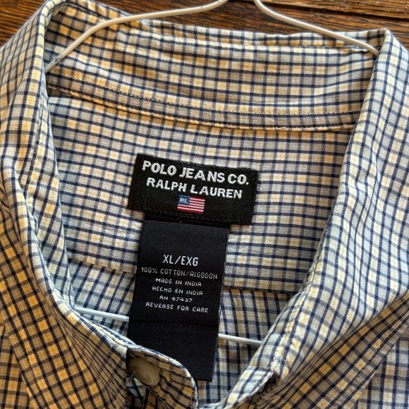 Ralph Lauren Polo Jeans Co. Short Sleeve Button Down Plaid Shirt size XL - Picture 3 of 6